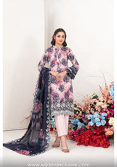 Haliyah Embroidered Digital Printed Lawn Collection'25 by Tawakkal D-07